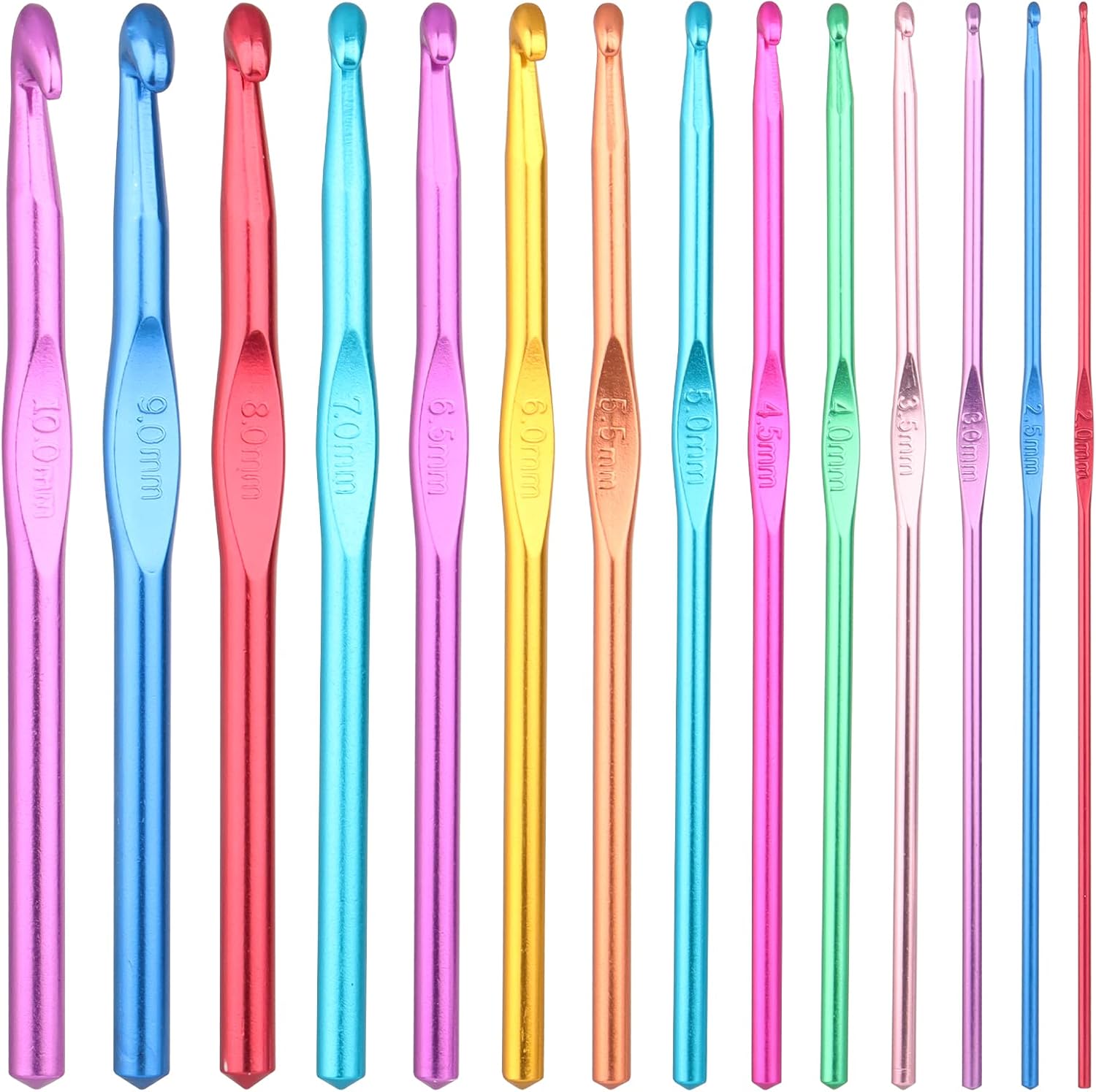 Aluminium Crochet Hook set 14pc