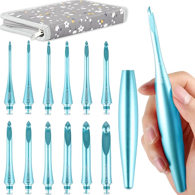Crochet hook sets Aluminium interchangeable