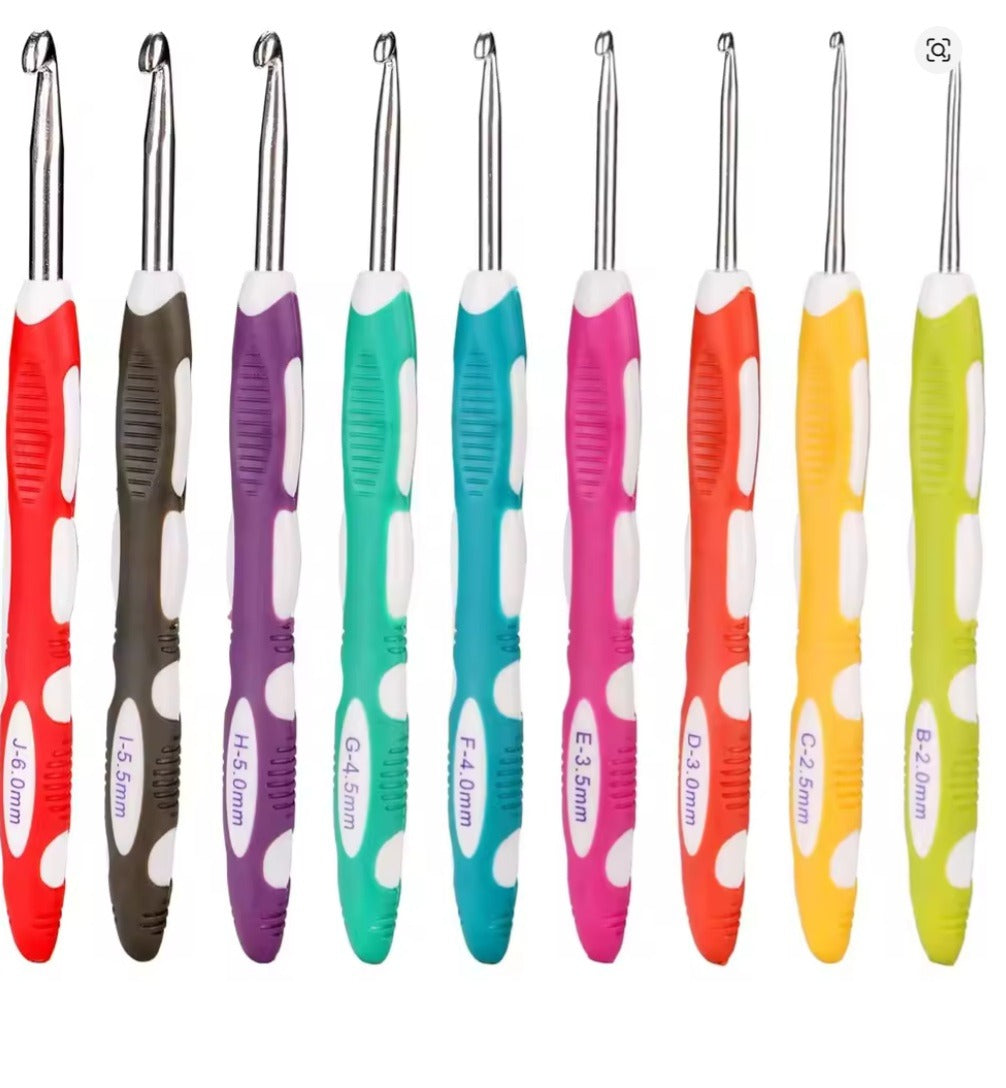 Ergonomic Crochet Hook set 9pc